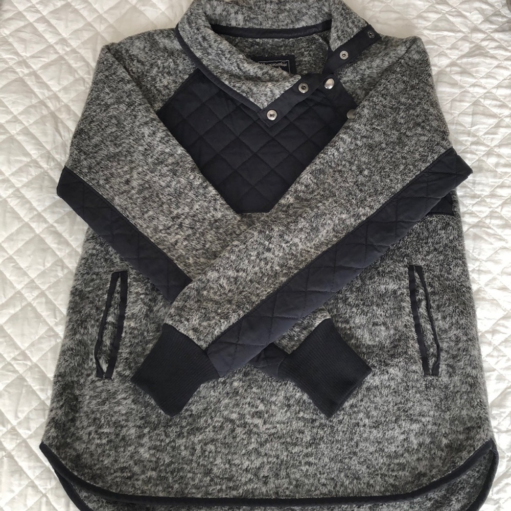 Abercrombie Asymmetrical Snap-Up Fleece
